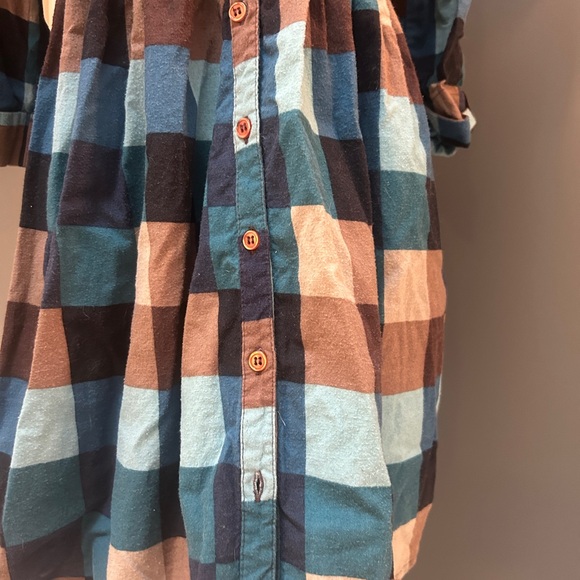 Boutique flannel tunic/mini dress. Size L. - Picture 3 of 9